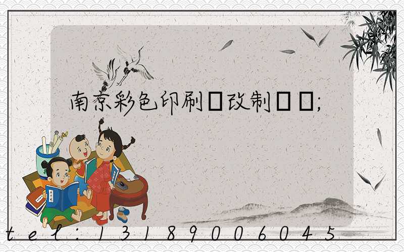 南京彩色印刷廠改制細節