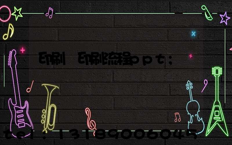 印刷廠印刷流程ppt