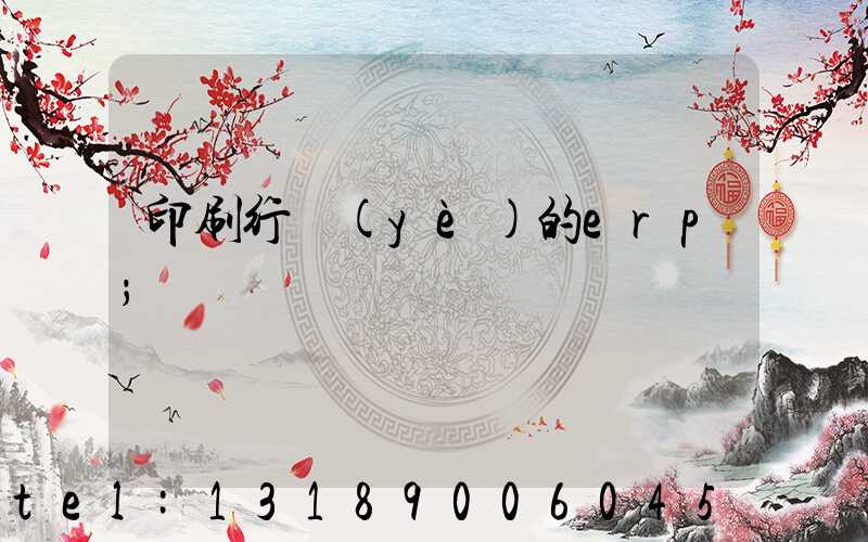 印刷行業(yè)的erp