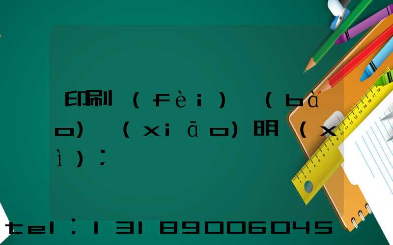 印刷費(fèi)報(bào)銷(xiāo)明細(xì)