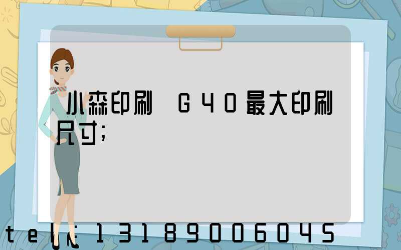 小森印刷機G40最大印刷尺寸