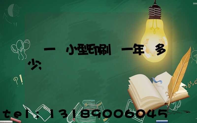 開一個小型印刷廠一年賺多少